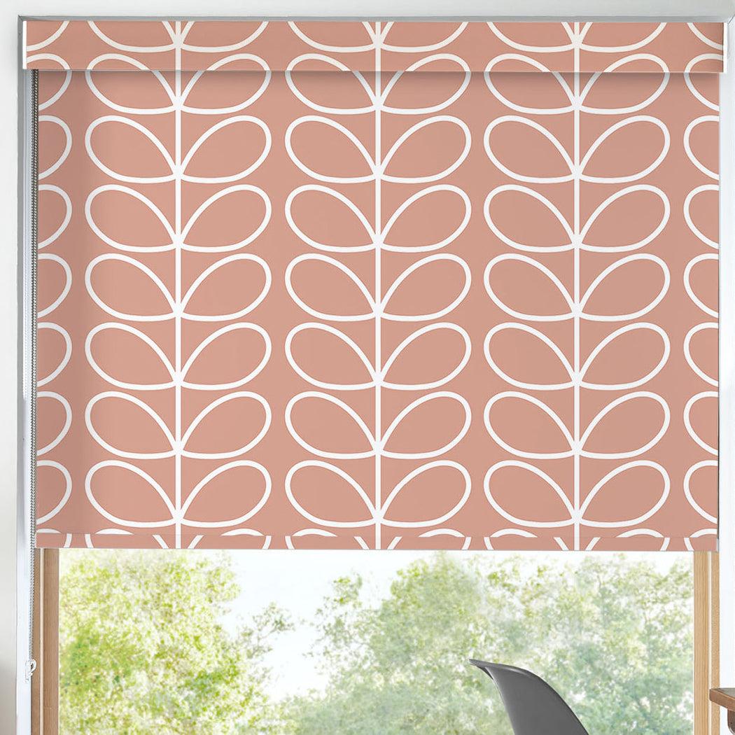Orla Kiely Jumbo Linear Stem Made to Measure Blackout Roller Blind Bubblegum