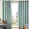 Orla Kiely Jumbo Linear Stem Made to Measure Curtain Aqua