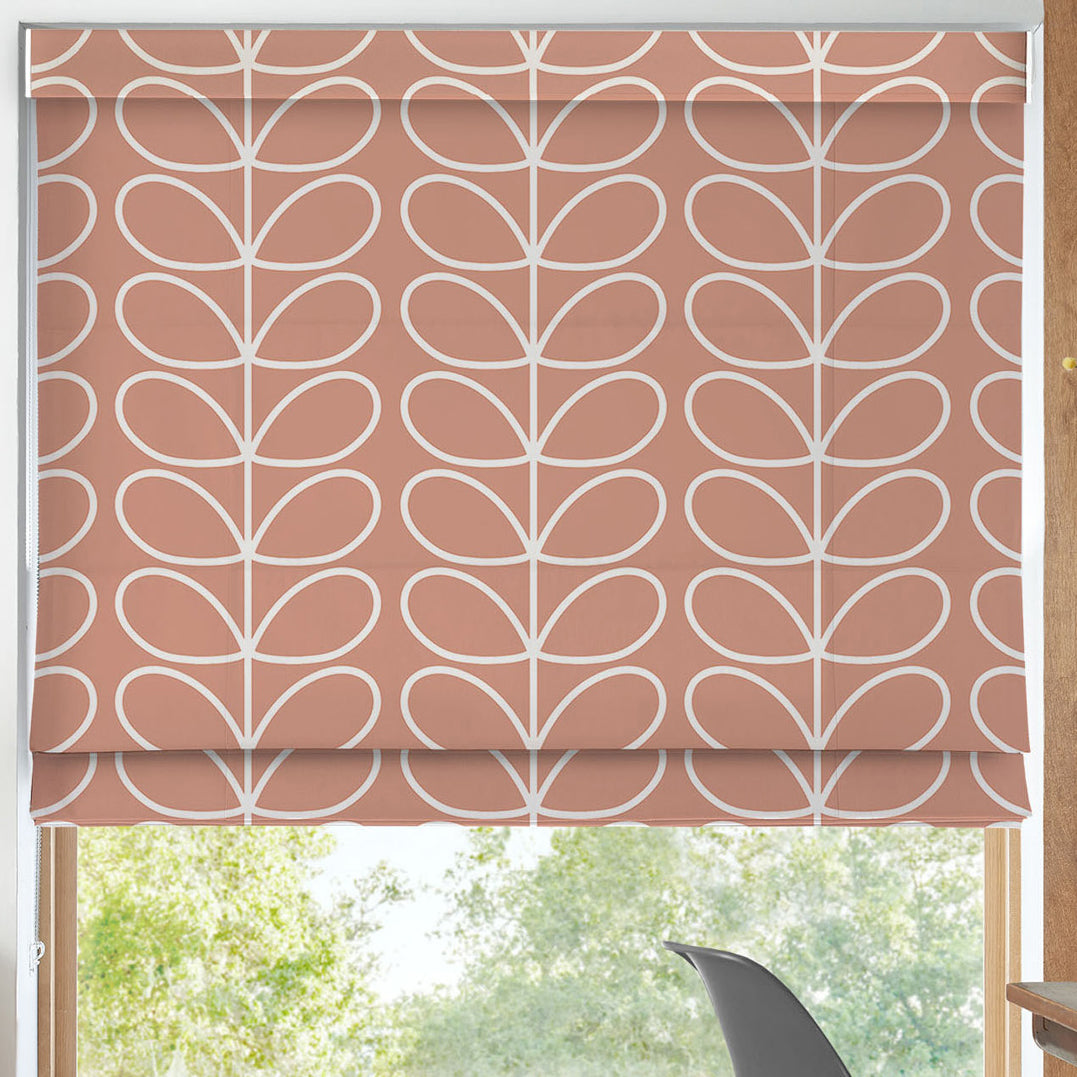 Orla Kiely Jumbo Linear Stem Made to Measure Roman Blind Bubblegum