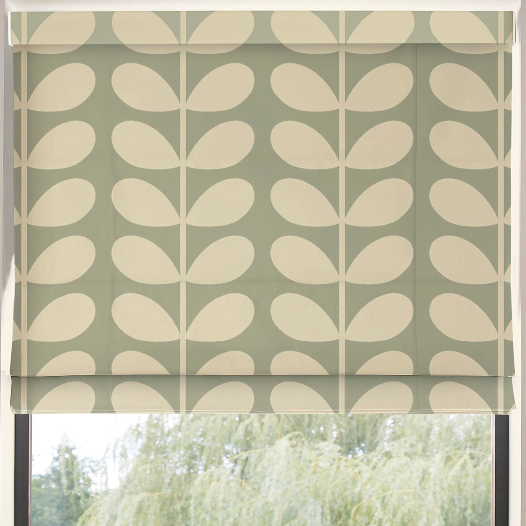 Orla Kiely Jumbo Solid Stem Made to Measure Roman Blind Pebble
