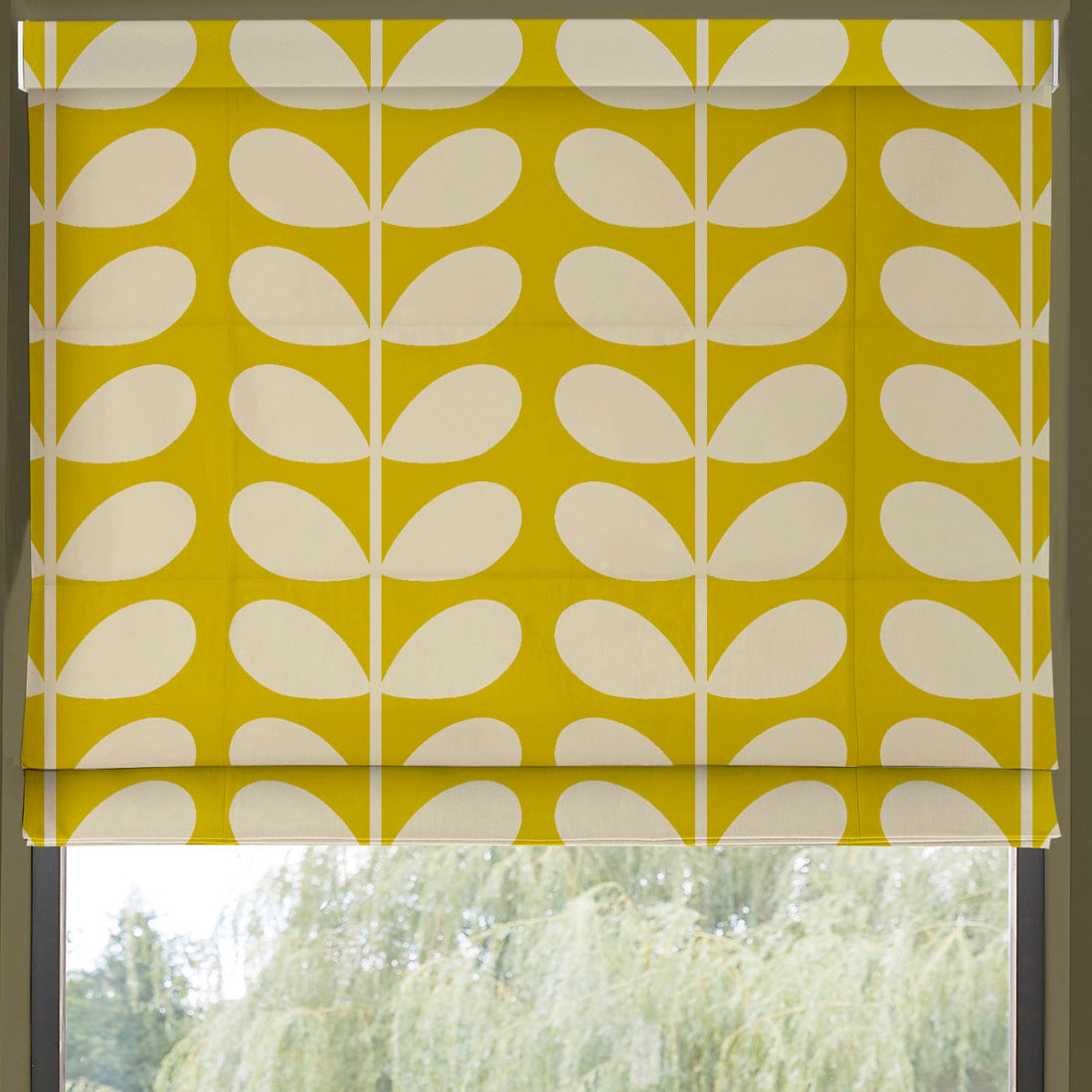 Orla Kiely Jumbo Solid Stem Made to Measure Roman Blind Yellow
