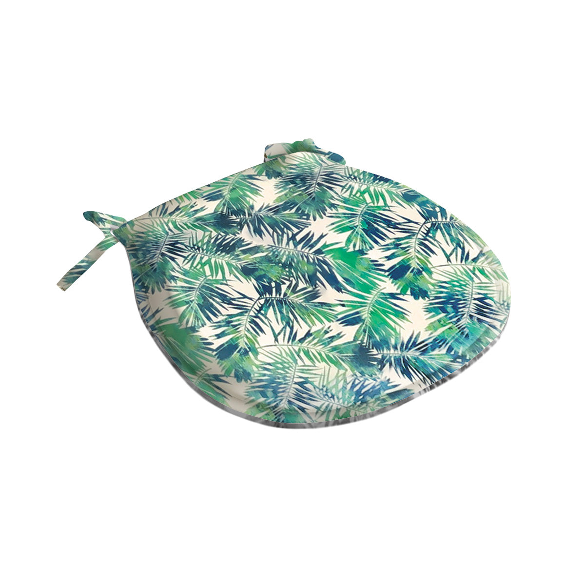 Jungle Water Resistant Outdoor Rounded Seat Pad 42cm x 42cm Green