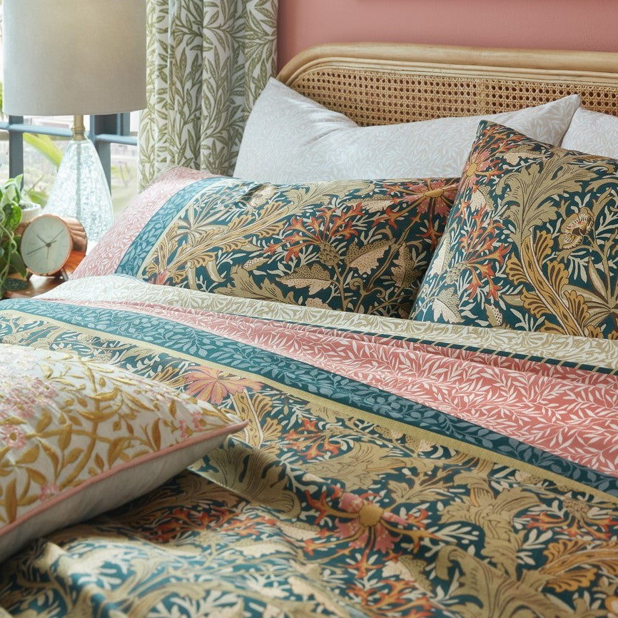 William Morris At Home Kelmscott Duvet Cover Bedding Set Navy Rose