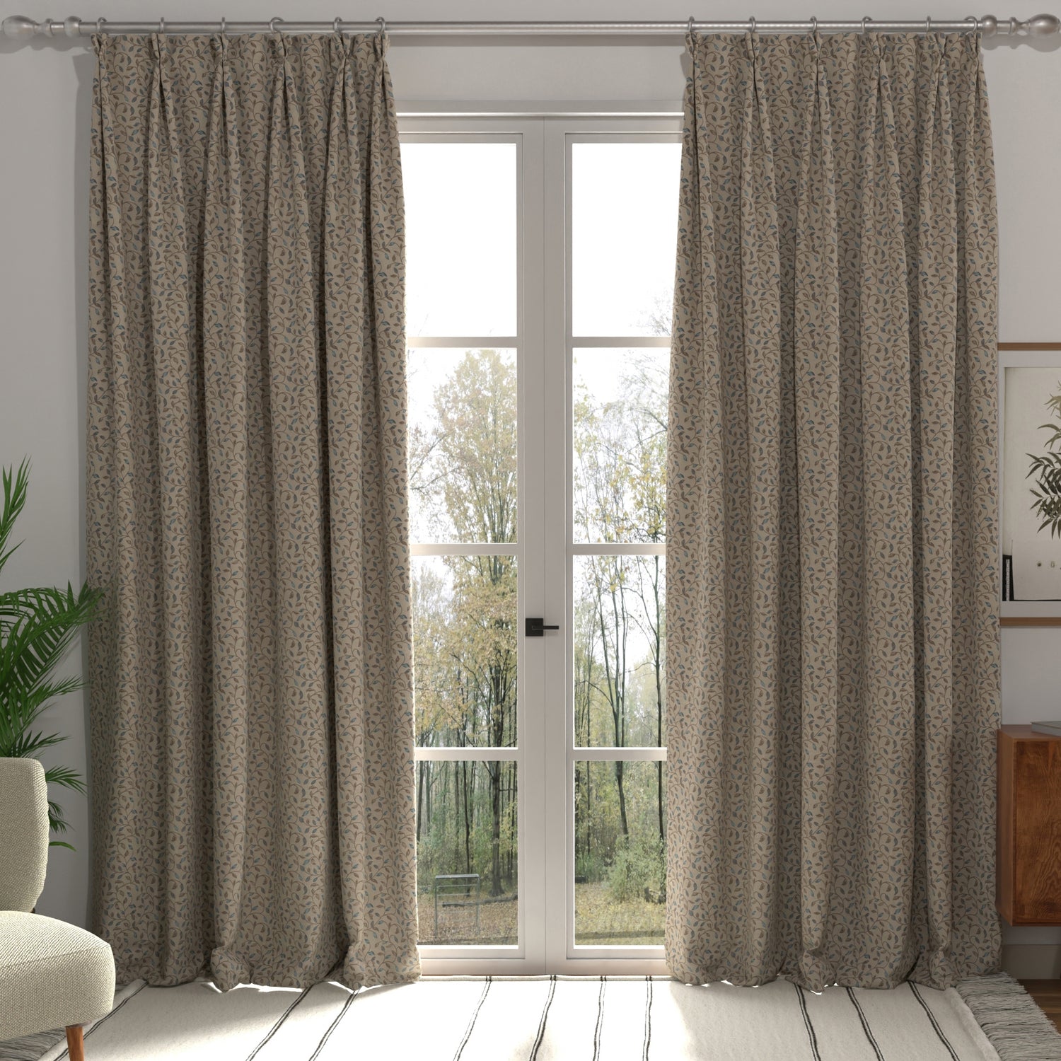 Kew Made to Measure Curtain Blue