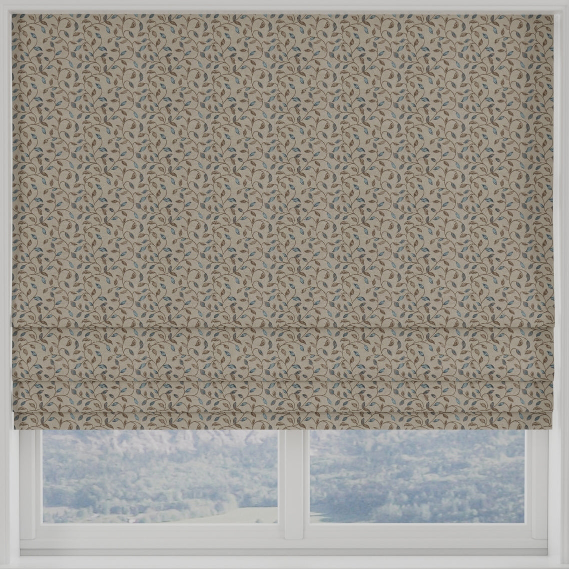 Kew Made to Measure Roman Blind Blue