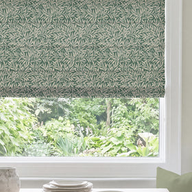 ANTE DECOR PREMIUM Leah Woven Made To Measure Roman Blind Forest Green