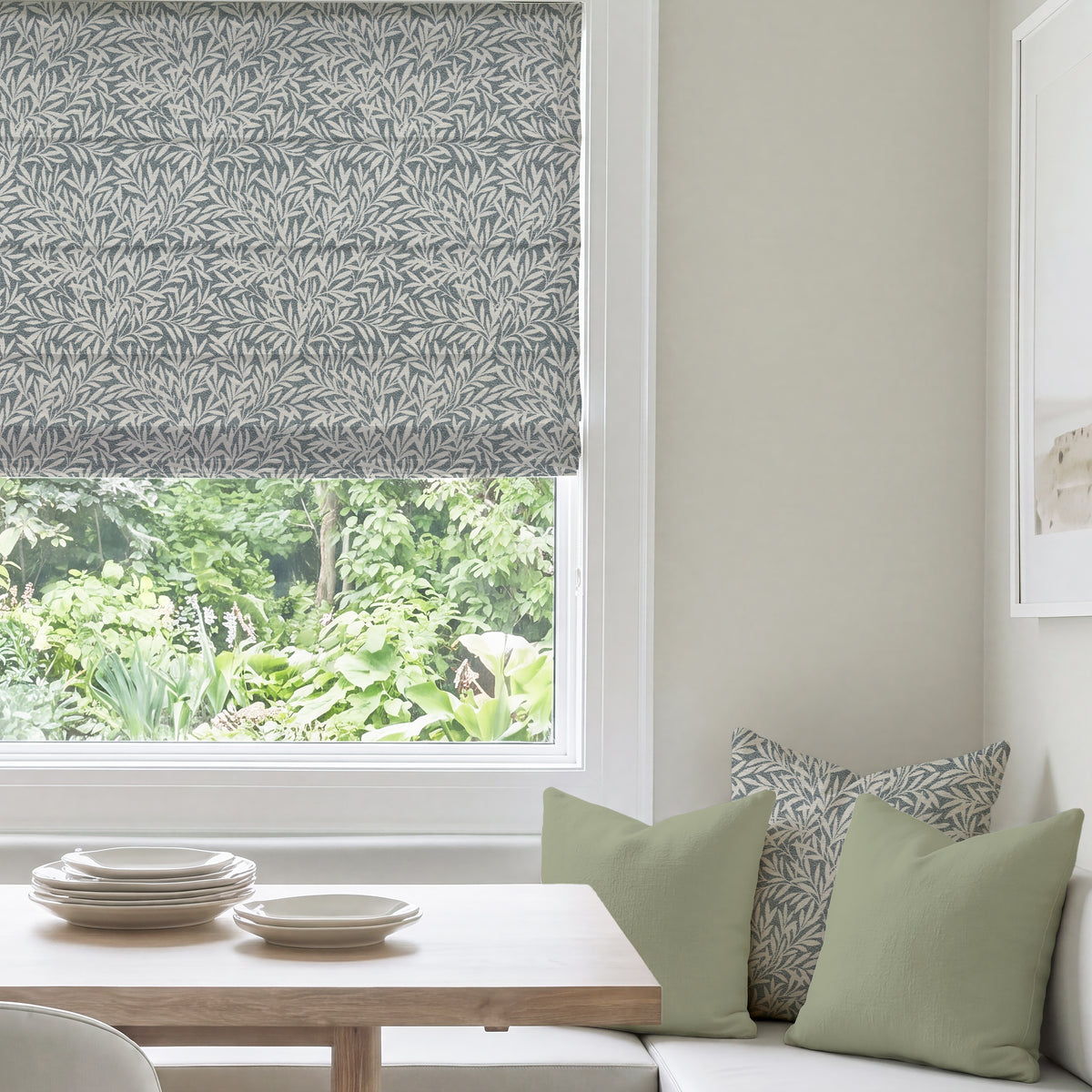 ANTE DECOR PREMIUM Leah Woven Made To Measure Roman Blind Grey
