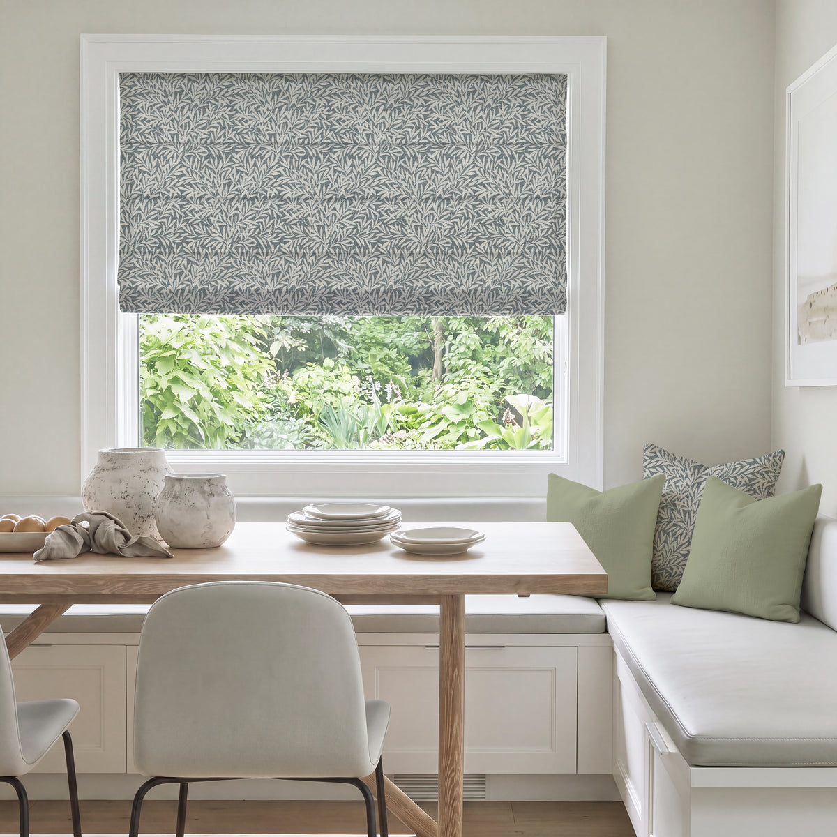 ANTE DECOR PREMIUM Leah Woven Made To Measure Roman Blind Grey