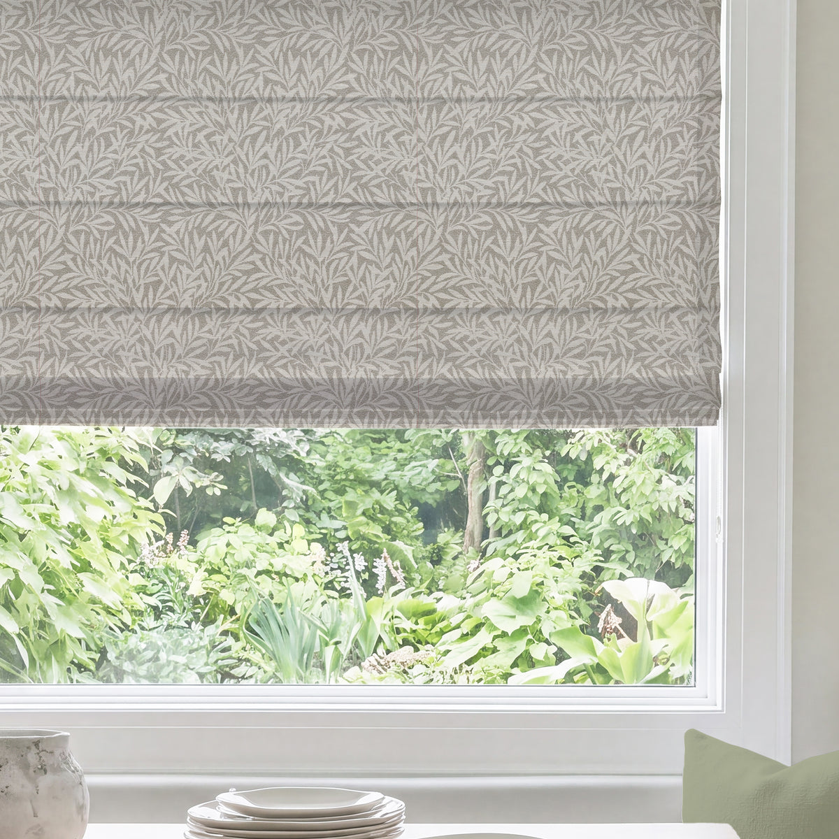 ANTE DECOR PREMIUM Leah Woven Made To Measure Roman Blind Linen