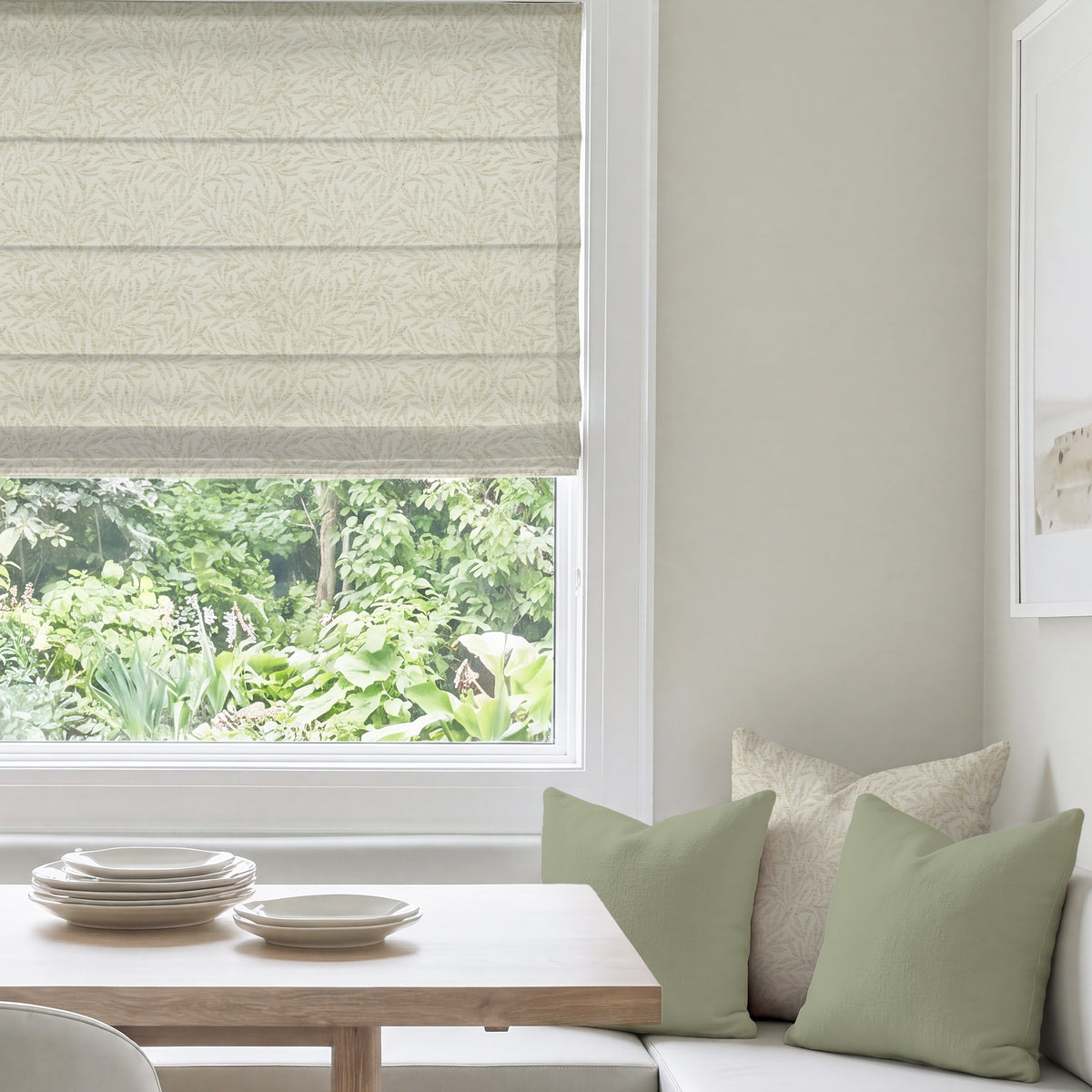 ANTE DECOR PREMIUM Leah Woven Made To Measure Roman Blind Natural
