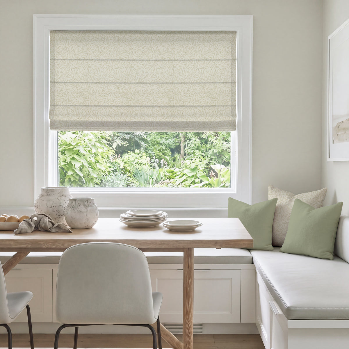 ANTE DECOR PREMIUM Leah Woven Made To Measure Roman Blind Natural