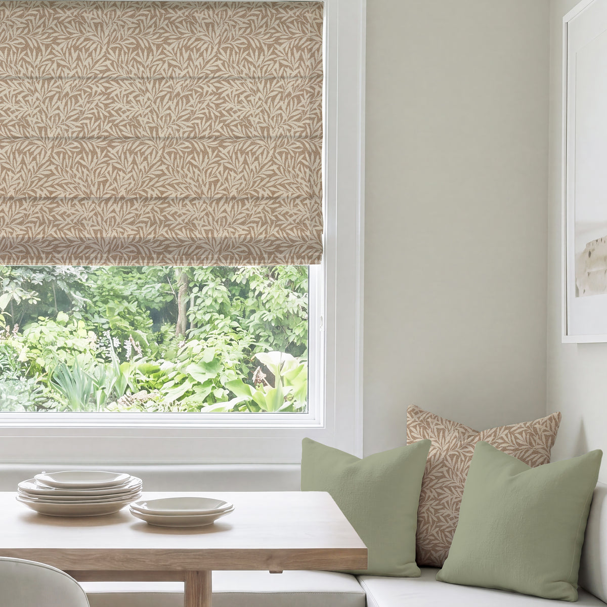 ANTE DECOR PREMIUM Leah Woven Made To Measure Roman Blind Sand