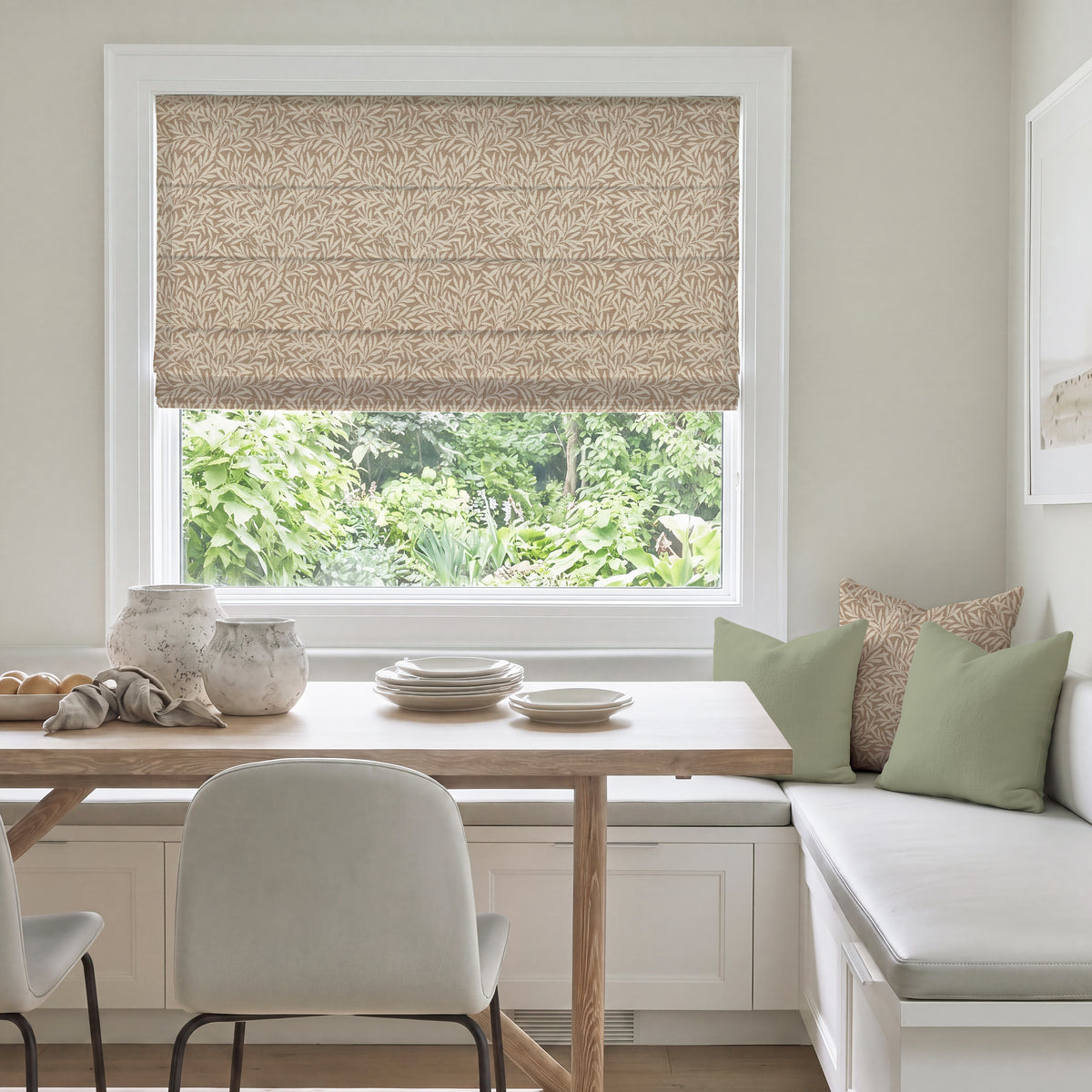 ANTE DECOR PREMIUM Leah Woven Made To Measure Roman Blind Sand