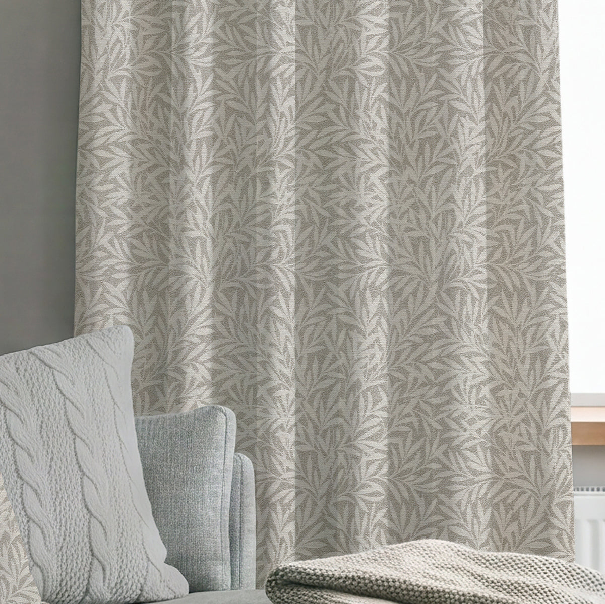ANTE DECOR PREMIUM Leah Woven Made To Measure Curtains Linen