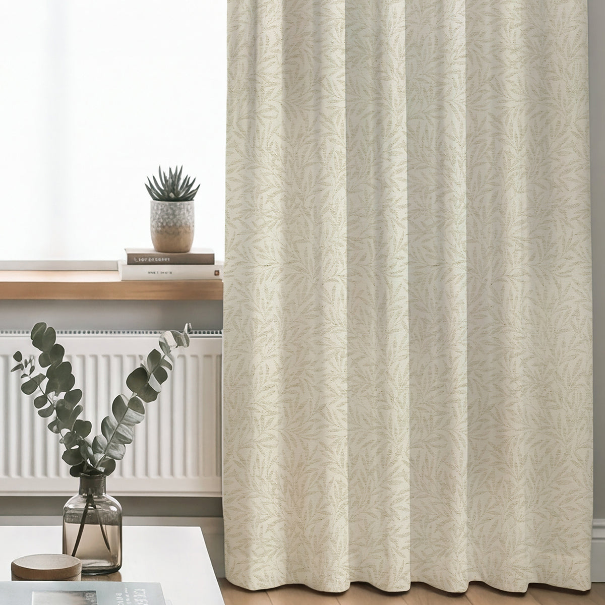 ANTE DECOR PREMIUM Leah Woven Made To Measure Curtains Natural