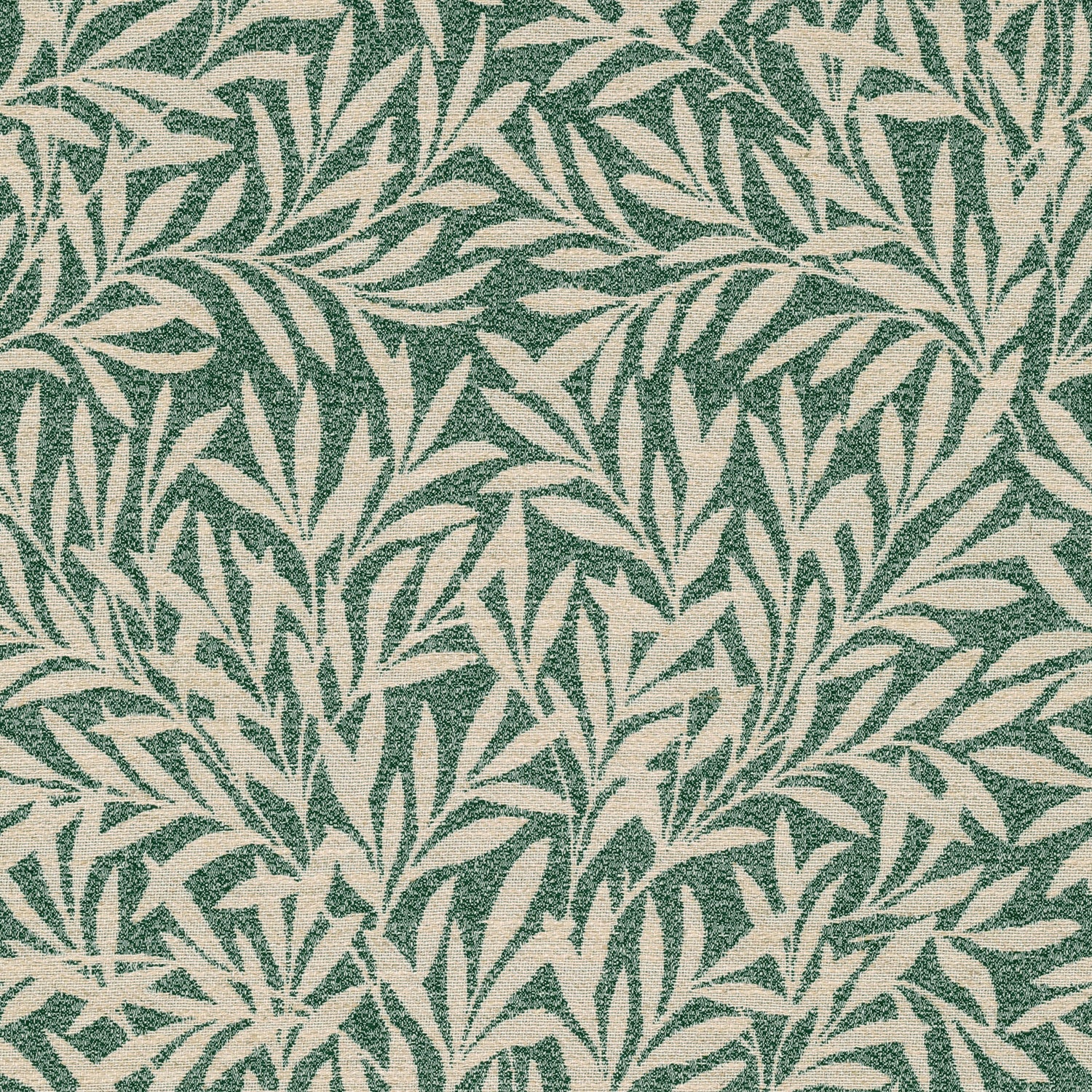 ANTE DECOR PREMIUM Leah Woven- Cotton/ Linen rich Fabric Col. Forest Green
