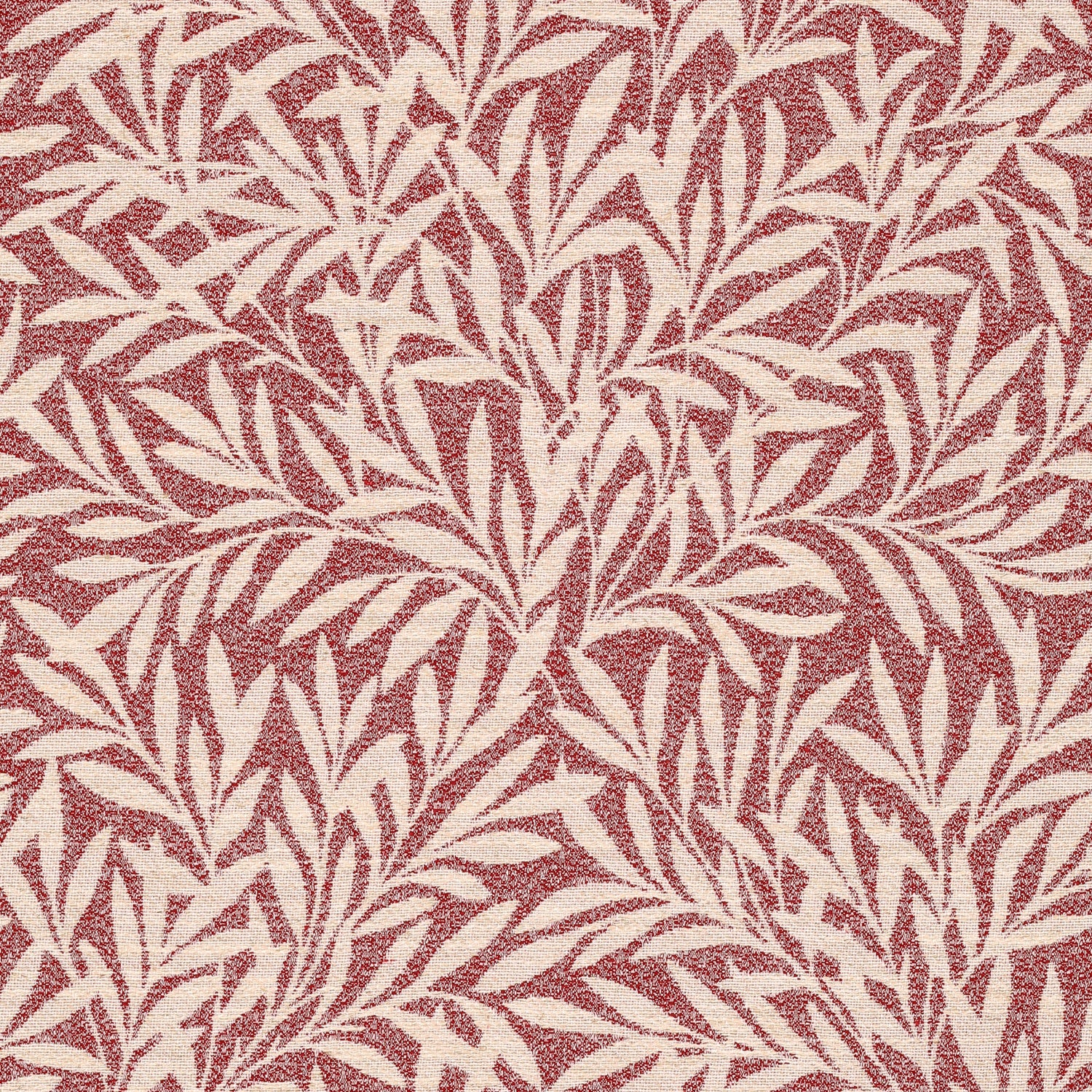 ANTE DECOR PREMIUM Leah Woven - Cotton/ Linen rich Fabric Col. Garnet