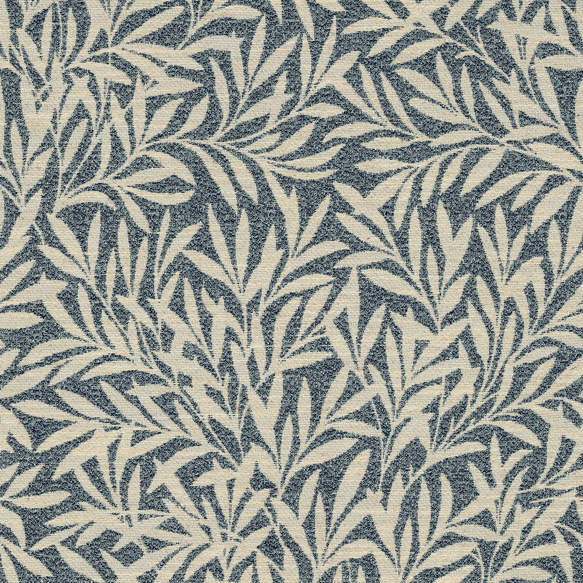 ANTE DECOR PREMIUM Leah Woven - Cotton/ Linen rich Fabric Col. Navy Blue