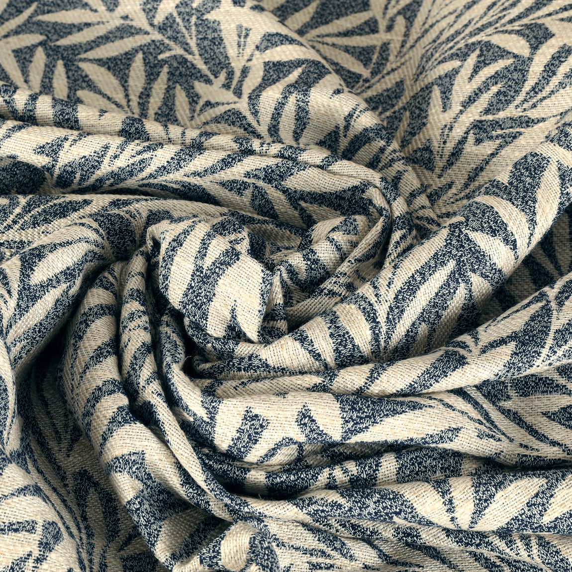 ANTE DECOR PREMIUM Leah Woven Fabric Navy Blue