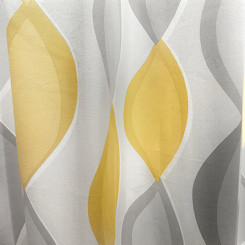 Fusion Lennox Ready Made Eyelet Curtains Grey Ochre