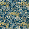 Prestigious Textiles Leopard Velvet Fabric Indigo
