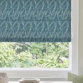ANTE DECOR Lille Woven Made To Measure Roman Blind Blue