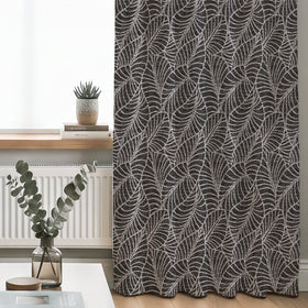 ANTE DECOR Lille Woven Made To Measure Curtains Black