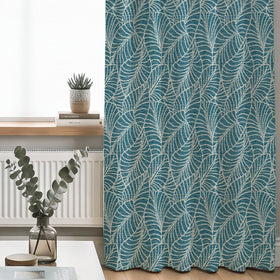 ANTE DECOR Lille Woven Made To Measure Curtains Blue