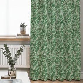 ANTE DECOR Lille Woven Made To Measure Curtains Green
