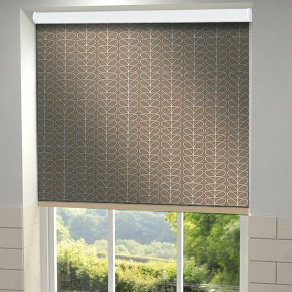 Orla Kiely Linear Stem Made to Measure Blackout Roller Blind Latte