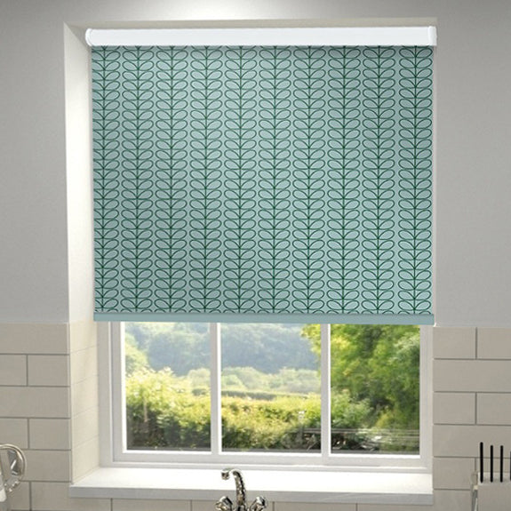 Orla Kiely Linear Stem Made to Measure Blackout Roller Blind Spring