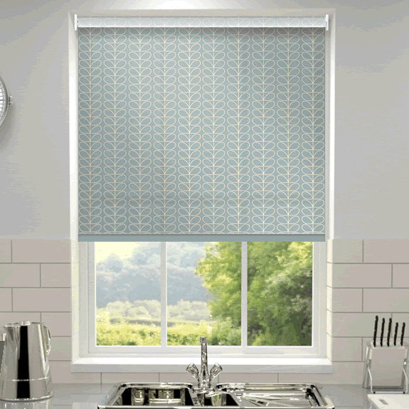Orla Kiely Linear Stem Made to Measure Roller Blind Duckegg