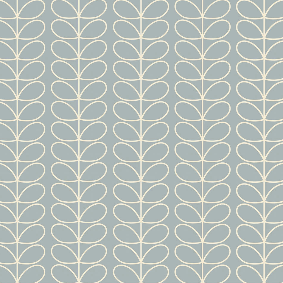 Orla Kiely Linear Stem Made to Measure Blackout Roller Blind Duckegg