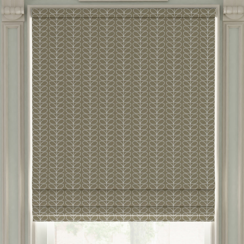 Orla Kiely Linear Stem Made to Measure Roman Blind Latte