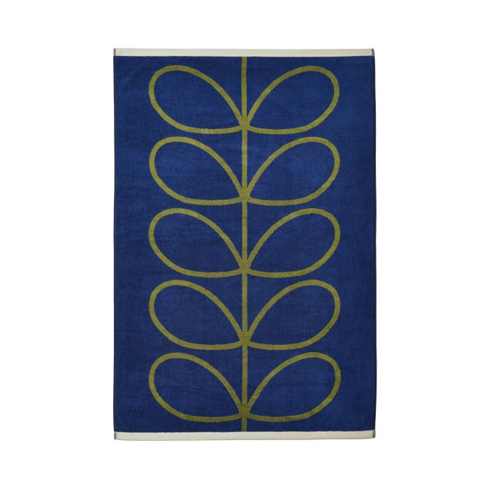 Orla Kiely Linear Stem Towel Navy Olive