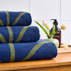Orla Kiely Linear Stem Towel Navy Olive