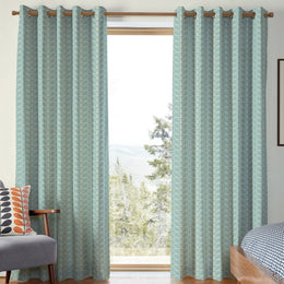 Orla Kiely Linear Stem Made to Measure Curtain Aqua