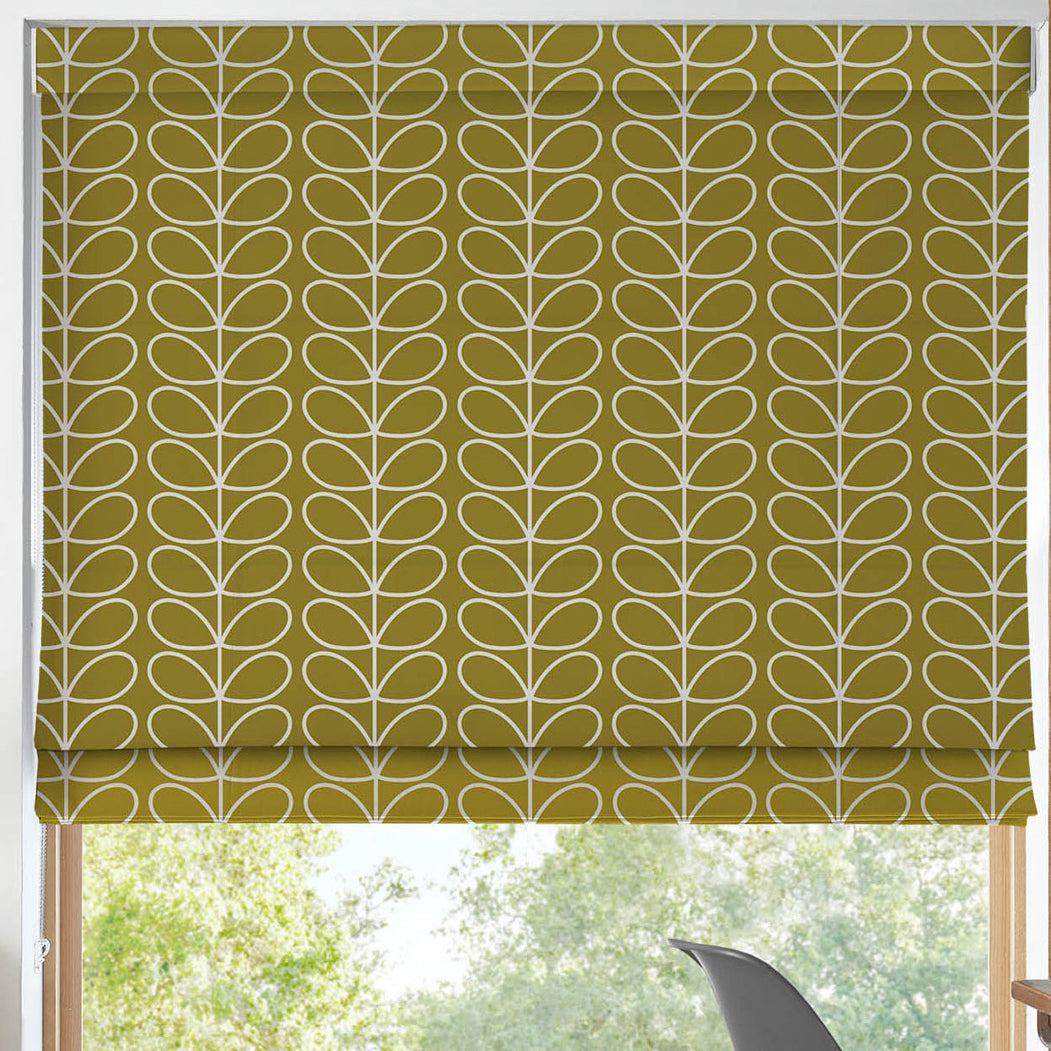 Orla Kiely Linear Stem Made to Measure Roman Blind Seagrass