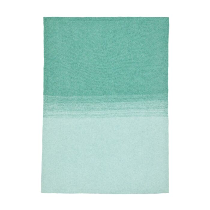 Bluebellgray Lochside Knitted 130cm x 170cm Throw Atlantic Green