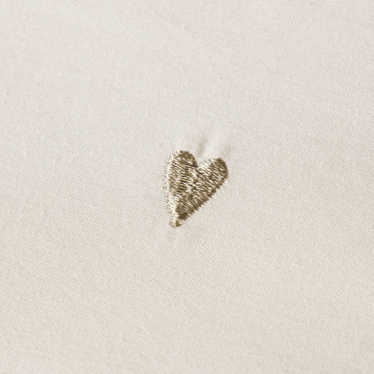 Sophie Allport Love Hearts Embroidery Duvet Cover Bedding Set Pale Natural