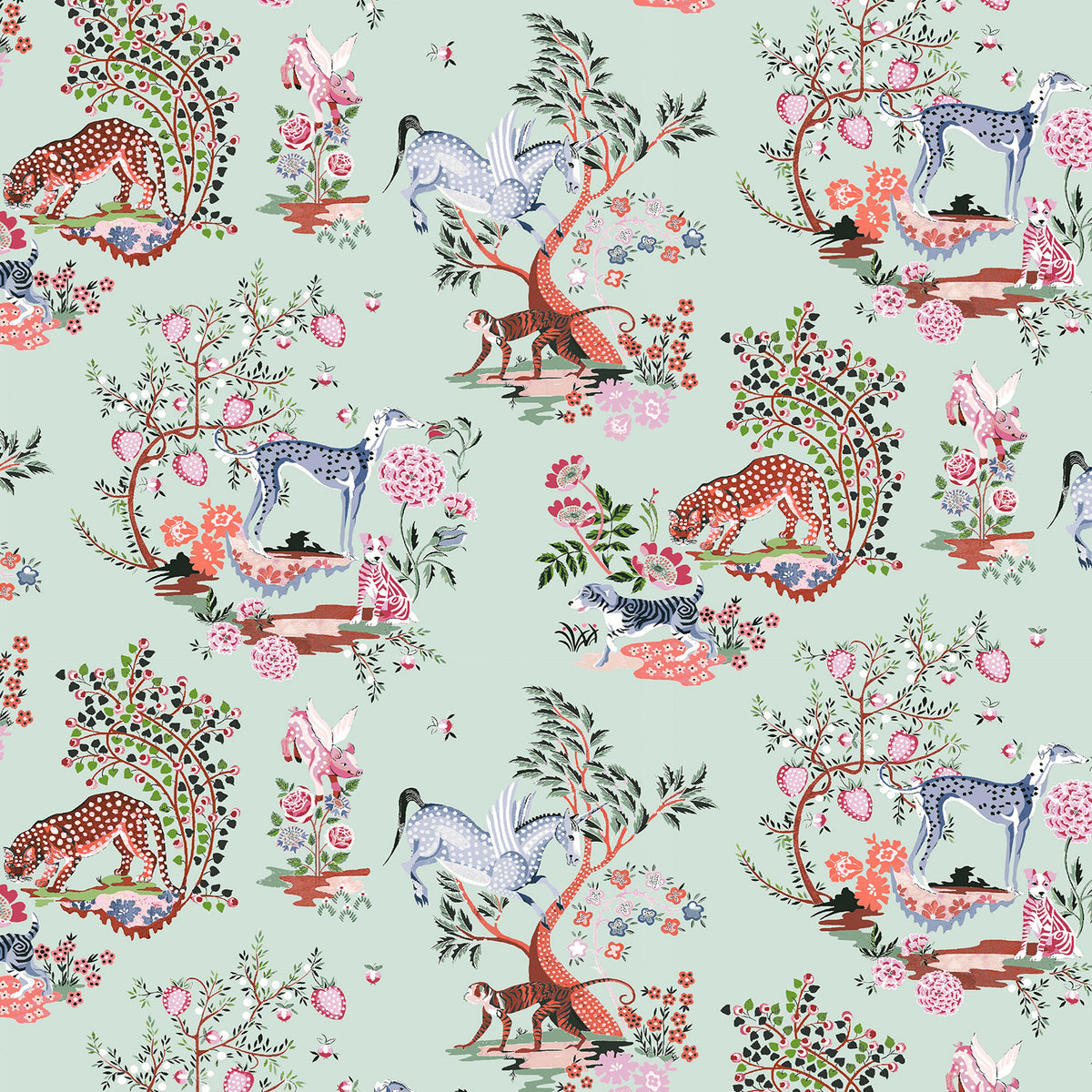 Cath Kidston Magical Kingdom Made to Measure Roman Blind Mint