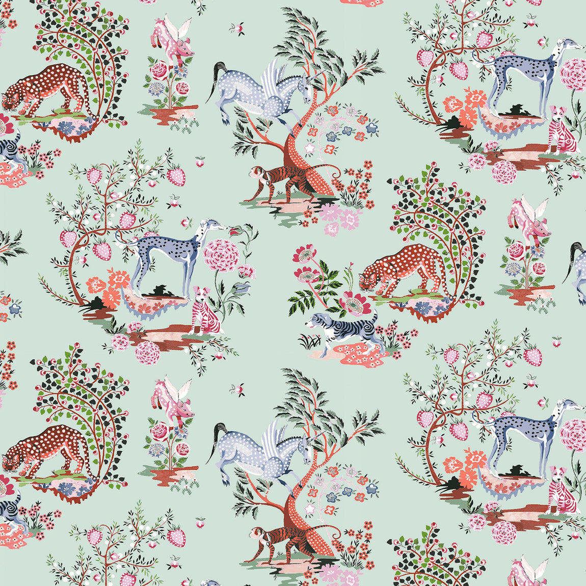 Cath Kidston Magical Kingdom Made to Measure Roman Blind Mint
