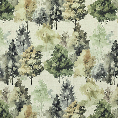 ANTE DECOR Epping Printed Cotton Fabric Forest