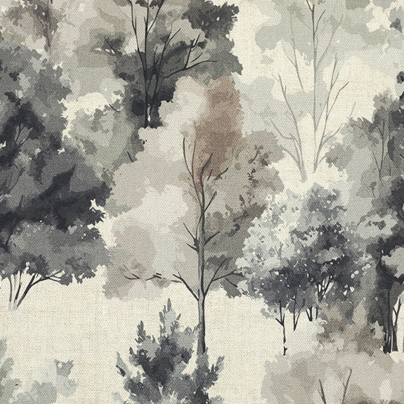 ANTE DECOR Epping Printed Cotton Fabric Charcoal