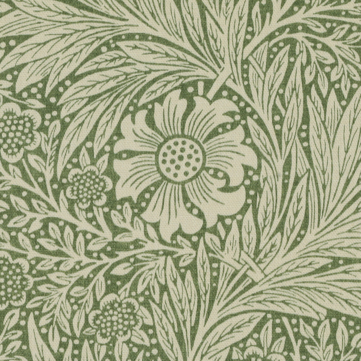 William Morris Marigold Made To Measure Curtains Green