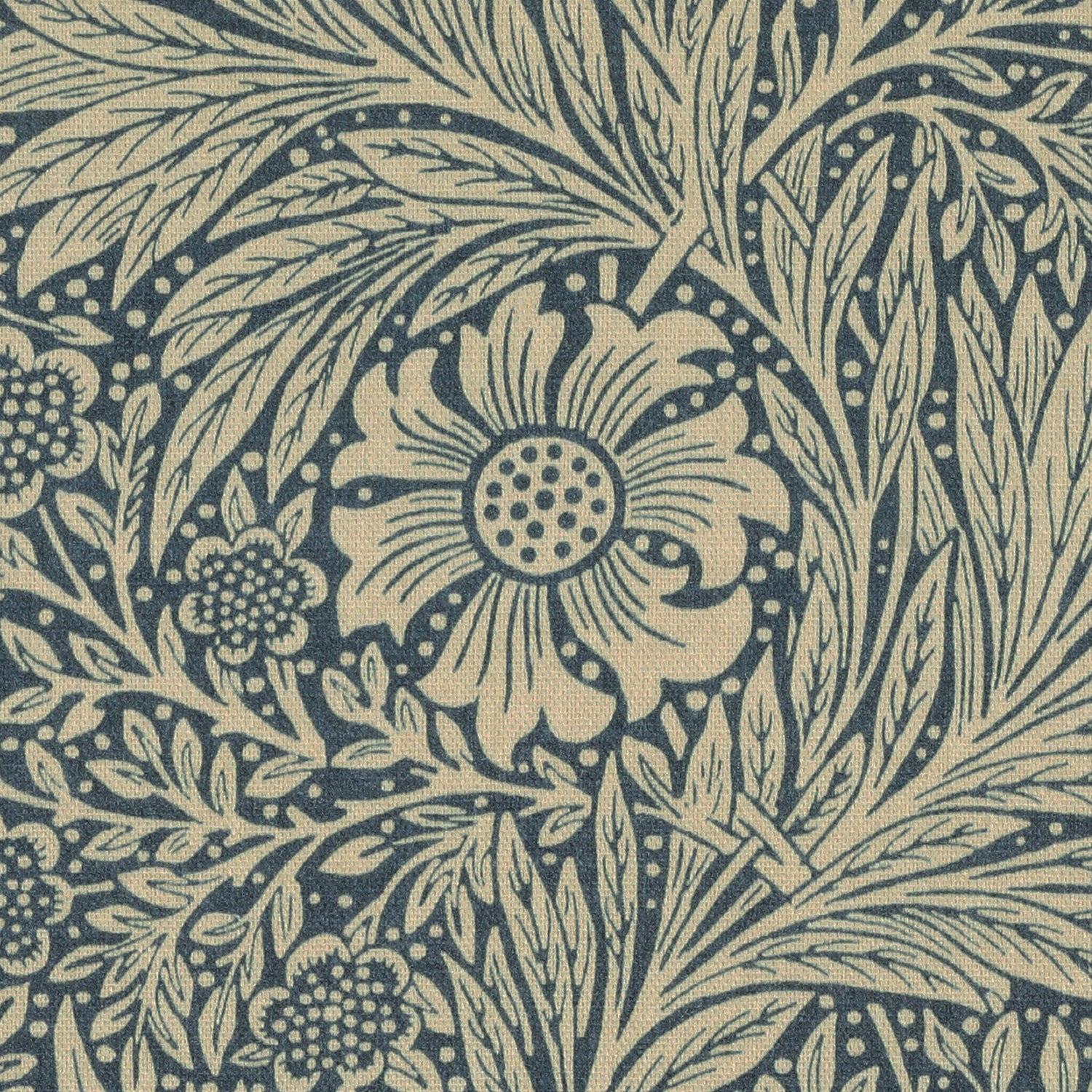 William Morris Marigold Made To Measure Curtains Blue