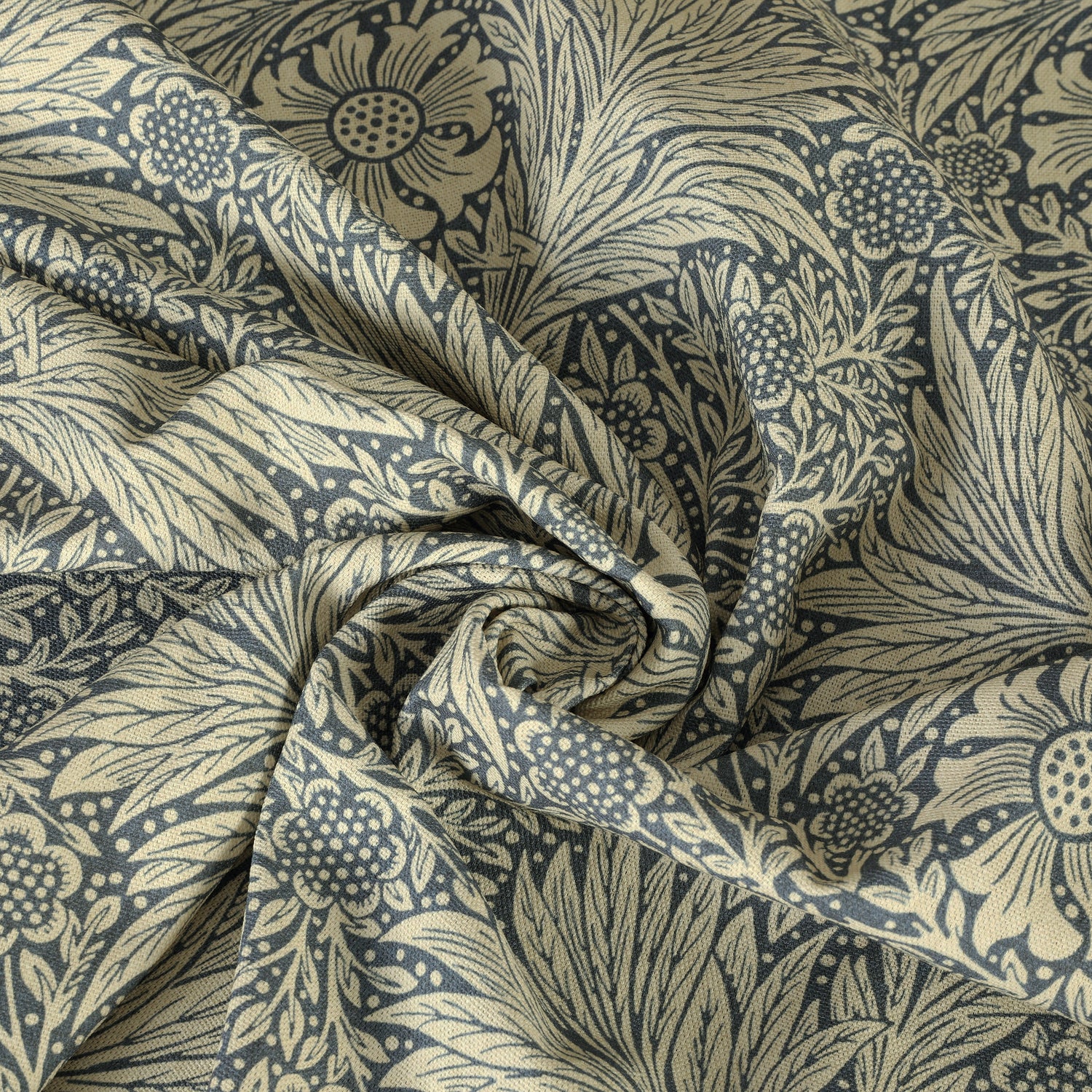 William Morris Marigold Made To Measure Curtains Blue