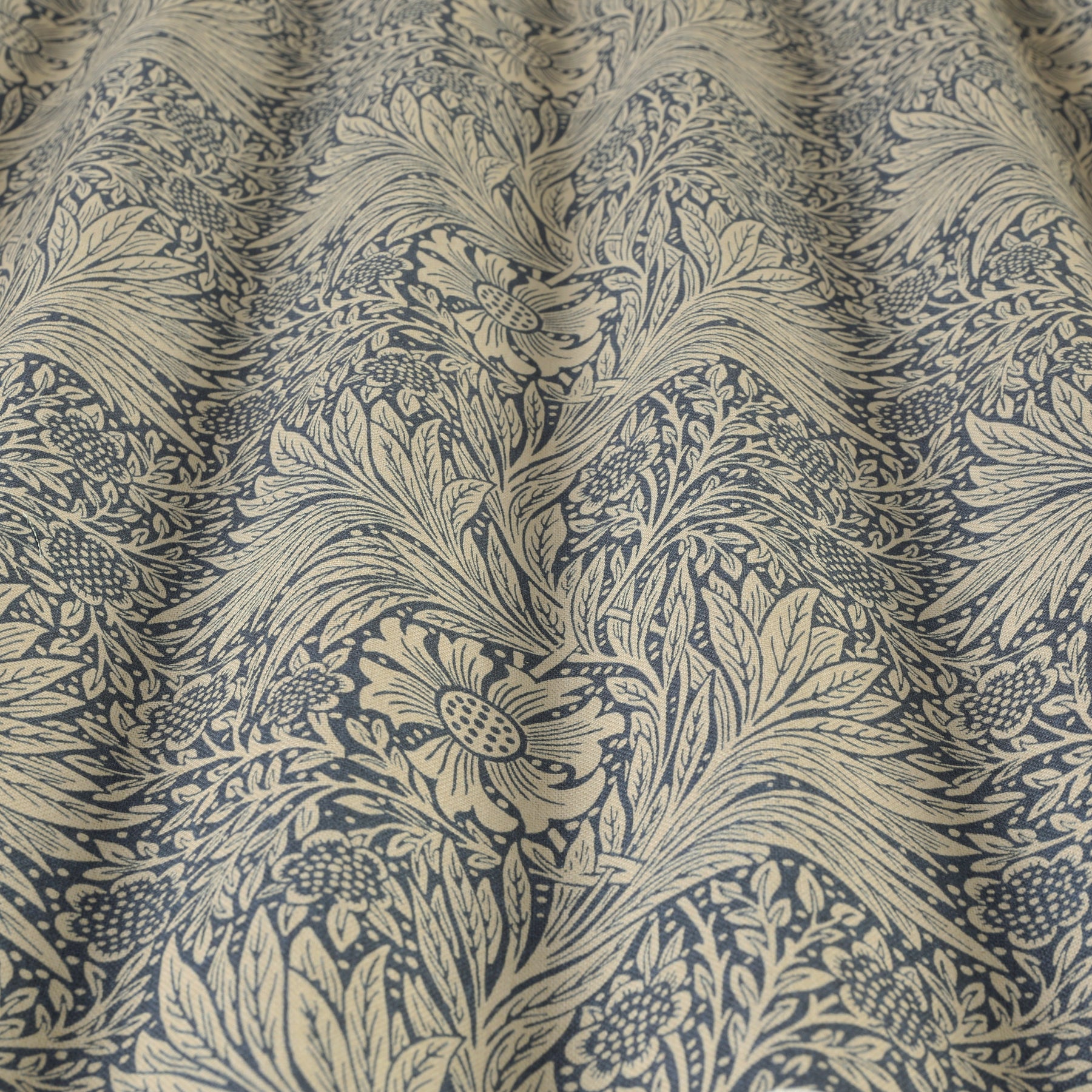 William Morris Marigold Fabric Blue