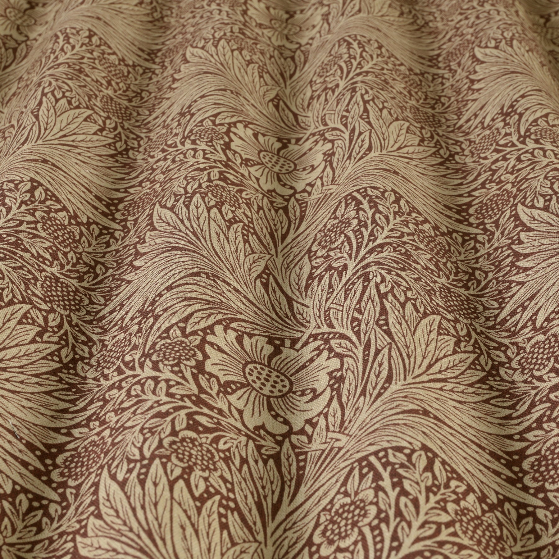 William Morris Marigold Fabric Red