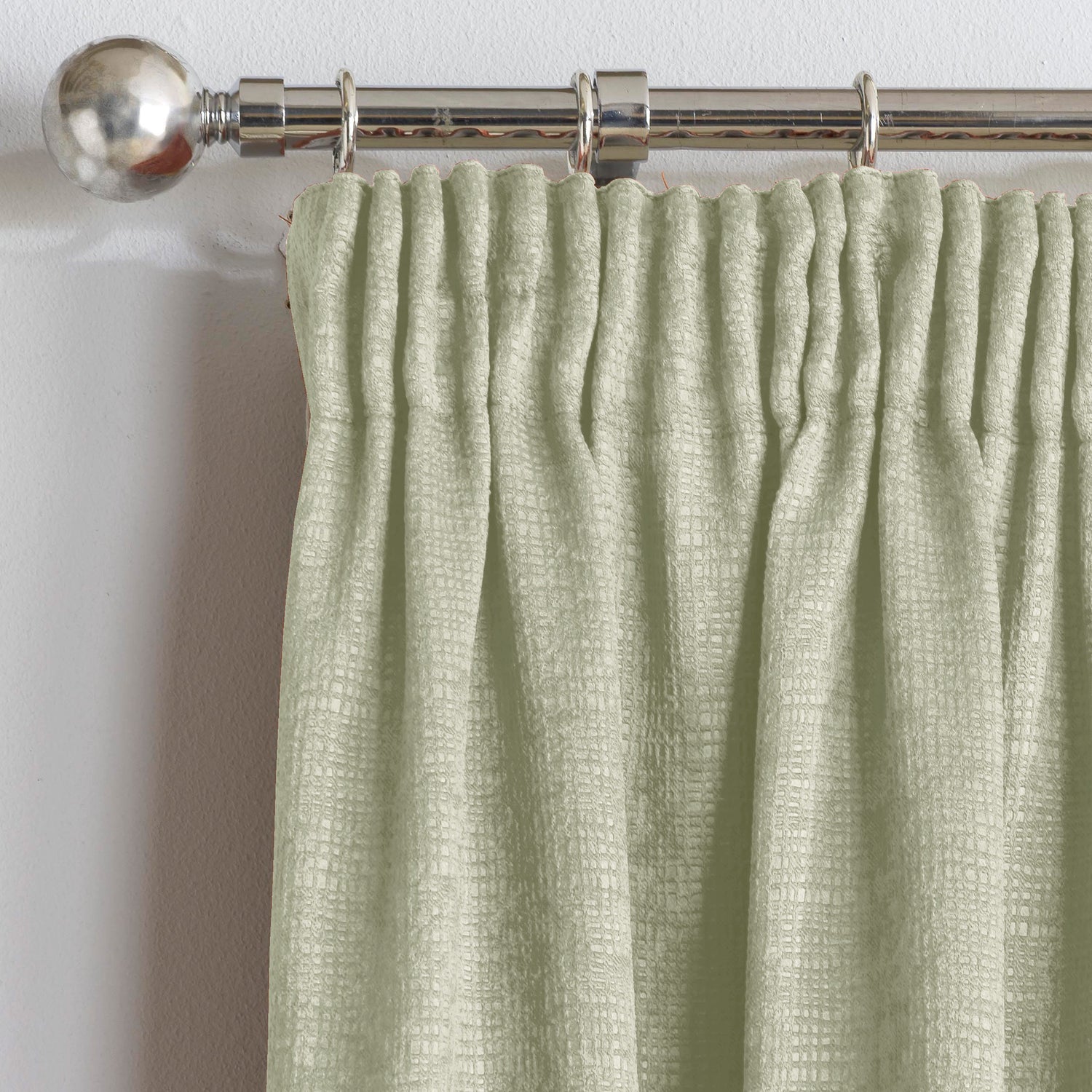 Matrix Thermal Blockout Ready Made Pencil Pleat Curtains Green